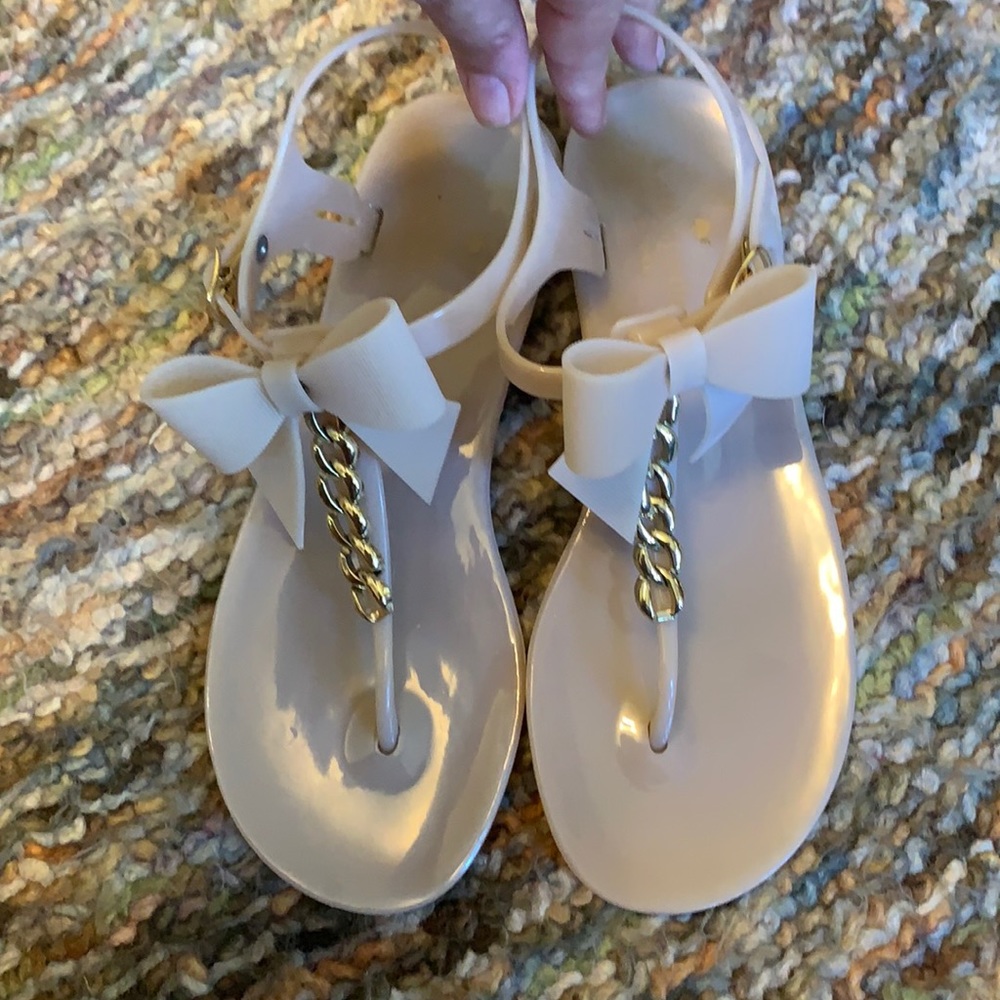 Kate Spade Jelly Sandal with Bow and Chain size 8
